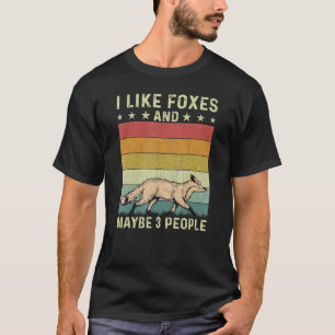 Ik hou van vossen en misschien 3 mensen Retro 60s T-shirt