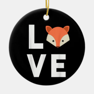 Ik Hou Van Vossen Knuffel Vos Grappige Vos Lief Di Keramisch Ornament