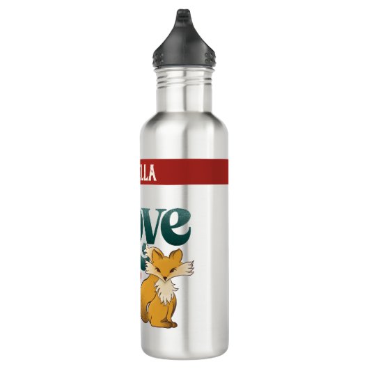 Ik hou van vossen Schattigee hart waterfles Waterfles (Rechts)