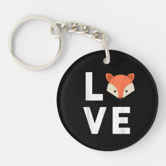 Ik hou van vossen Schattigee vos grappige vos lief Sleutelhanger