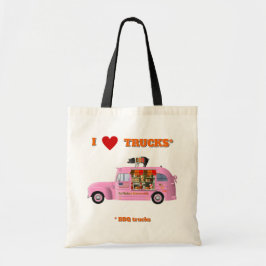 Ik hou van vrachtwagens (BBQ Trucks) Canvas tas