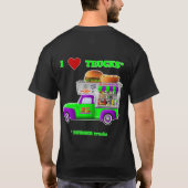 Ik hou van vrachtwagens (Burger Trucks) T-shirt (Achterkant)