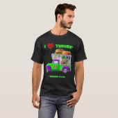 Ik hou van vrachtwagens (Burger Trucks) T-shirt (Voorkant volledig)