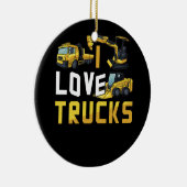 Ik hou van vrachtwagens graafmachine bulldozer con keramisch ornament (Rechts)