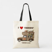 Ik hou van vrachtwagens (koffietrucks) tote bag (Achterkant)