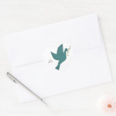 Ik hou van VREDE! Hart Sticker (Envelop)