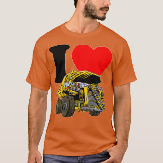 ik hou van vuilniswagen t-shirt