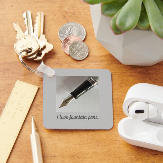 Ik hou van vulpennen sleutelhanger (Bureau)