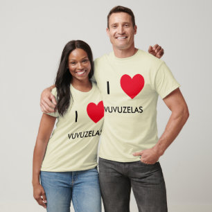 Ik hou van VUVUZELAS! Ik hart VUVUZELAS-overhemde T-shirt