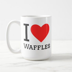 Ik hou van wafels koffiemok