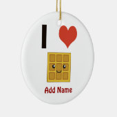 Ik hou van Waffles Keramisch Ornament (Rechts)