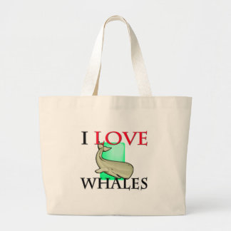 Ik hou van walvissen grote tote bag