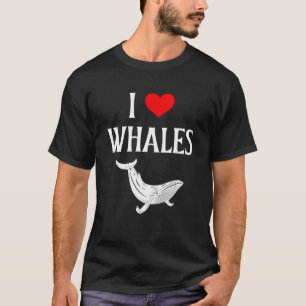 Ik hou van walvissen Ik hart walvissen Marine zoog T-shirt