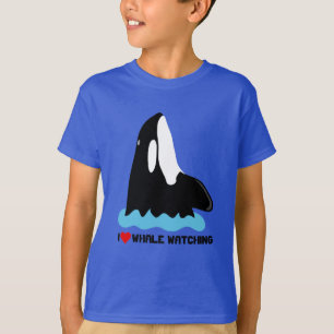 Ik hou van walvissen kijken orka walvis t-shirt