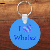 Ik hou van walvissen sleutelhanger (Voorkant)