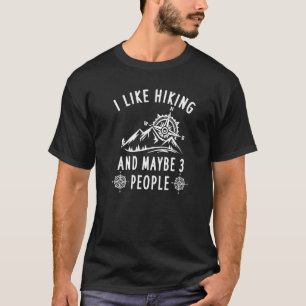 Ik hou van wandelen en misschien 3 mensen, die kam t-shirt