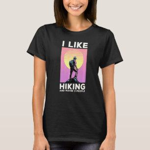 Ik hou van wandelen en misschien 3 personen wandel t-shirt