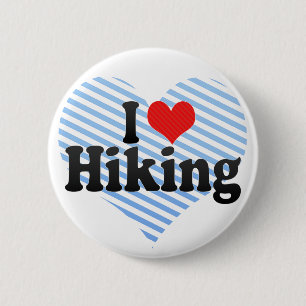 Ik hou van wandelen ronde button 5,7 cm
