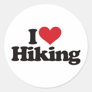 Ik hou van wandelen ronde sticker