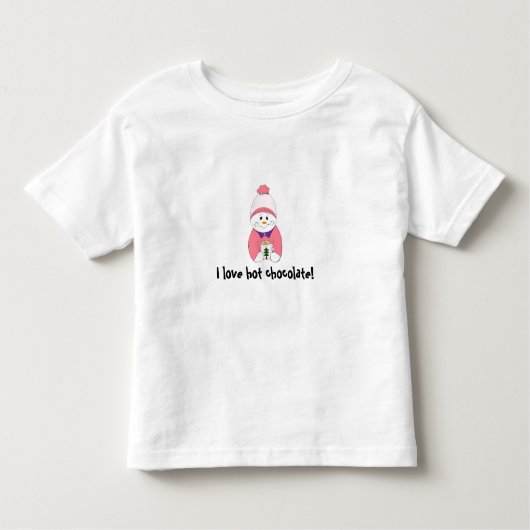 Ik hou van warme chocolade! -kleuter t-shirt (Voorkant)