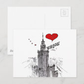 Ik hou van Warschau Briefkaart (Voorkant / Achterkant)