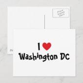 Ik hou van Washington DC Briefkaart (Voorkant / Achterkant)