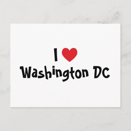 Ik hou van Washington DC Briefkaart (Voorkant)