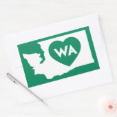 Ik hou van Washington State Rectangle Stickers (Envelop)