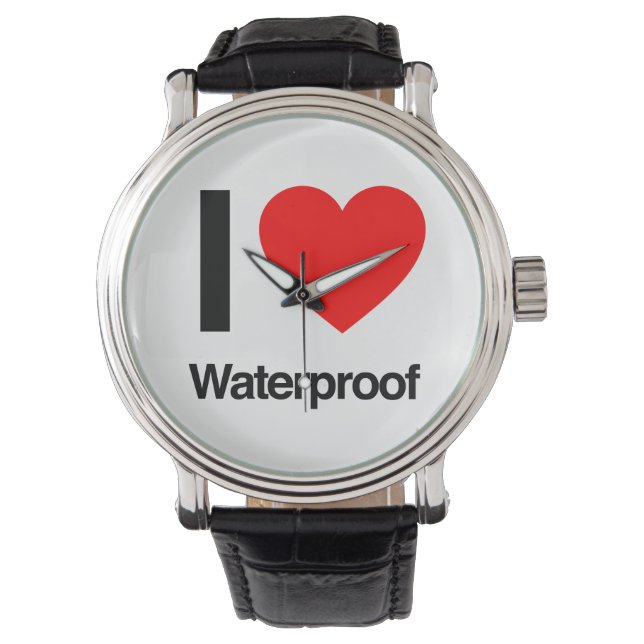ik hou van waterdicht horloge (Voorkant)
