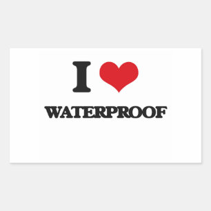 Ik hou van waterdicht rechthoekige sticker