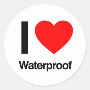ik hou van waterdicht ronde sticker