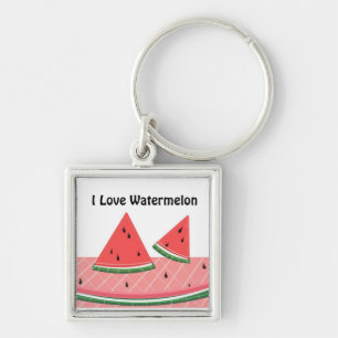 Ik hou van watermeloen sleutelhanger