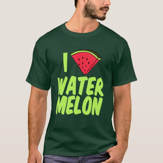 Ik hou van watermeloen zomer t-shirt (Voorkant)