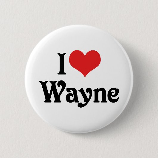 Ik hou van Wayne Ronde Button 5,7 Cm (Voorkant)