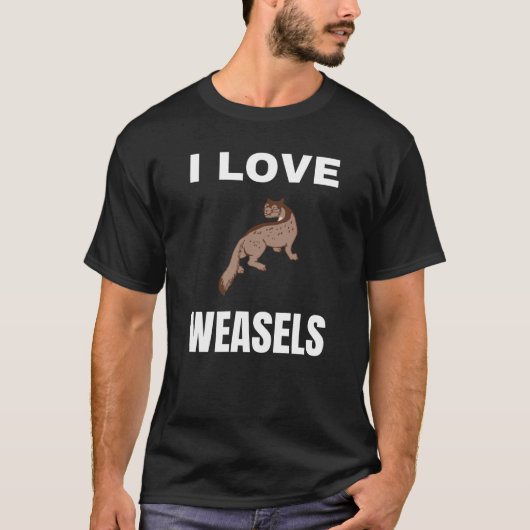 Ik hou van Weasels T-shirt (Voorkant)