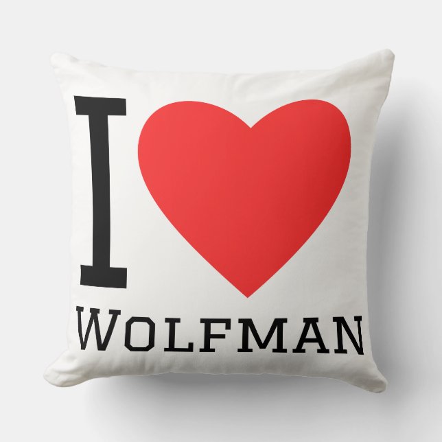 Ik hou van weerwolfman kussen (Voorkant)