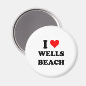 Ik hou van Wells Beach Maine Magneet (Voorkant / Achterkant)