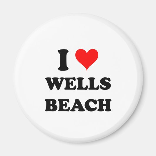 Ik hou van Wells Beach Maine Magneet (Voorkant)