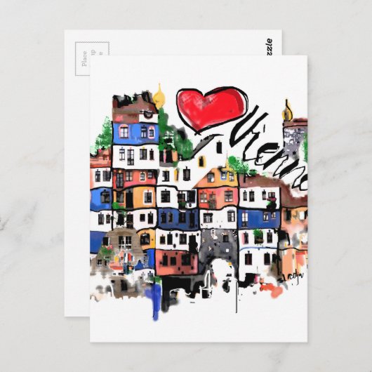 Ik hou van Wenen Briefkaart (Voorkant / Achterkant)