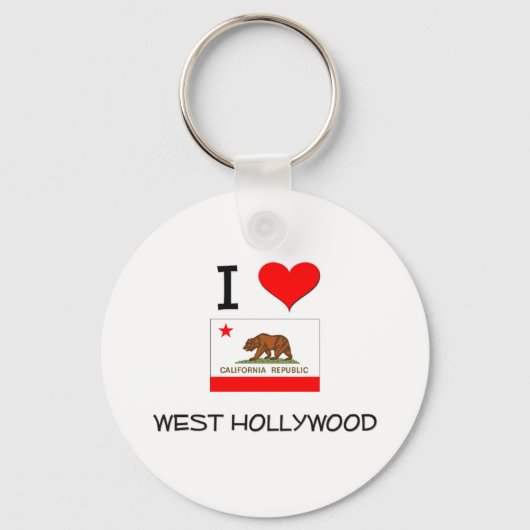 Ik hou van WEST HOLLYWOOD California Sleutelhanger (Voorkant)