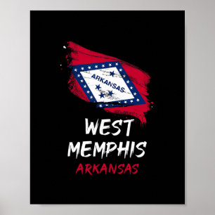 Ik hou van West Memphis Arkansas Splatter Trip Vak Poster