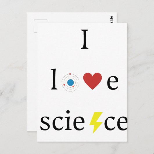 Ik hou van wetenschap briefkaart (Voorkant / Achterkant)