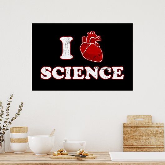 ik hou van wetenschap / i hartwetenschap / anatomi poster (Keuken)