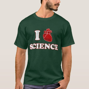 ik hou van wetenschap / i hartwetenschap / anatomi t-shirt