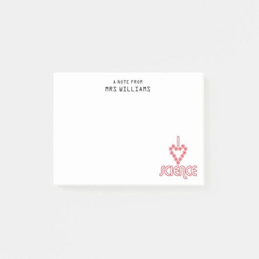 Ik hou van wetenschap post-it® notes (Voorkant)