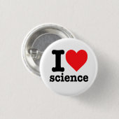"Ik hou van wetenschap" Ronde Button 3,2 Cm (Voorkant /achterkant)