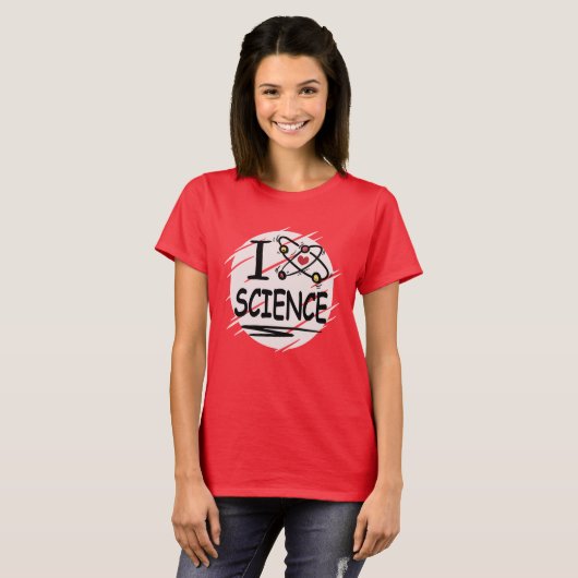 Ik hou van Wetenschap T-shirt (Voorkant volledig)
