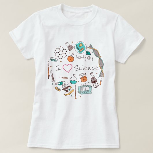 Ik hou van Wetenschap T-shirt (Design voorkant)