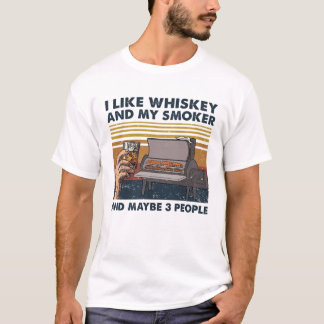 Ik hou van Whiskey en mijn roker en misschien 3 me T-shirt