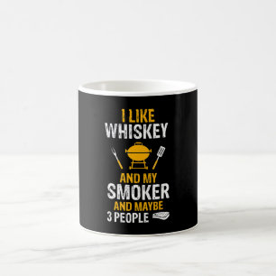 Ik hou van Whiskey My Smoker 3 People Funny BBQ Koffiemok